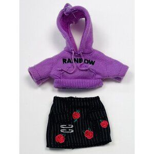 Rainbow High Series 3 Doll Emi Vanda Purple SWEATSHIRT Daria Roselyn SKIRT EUC
